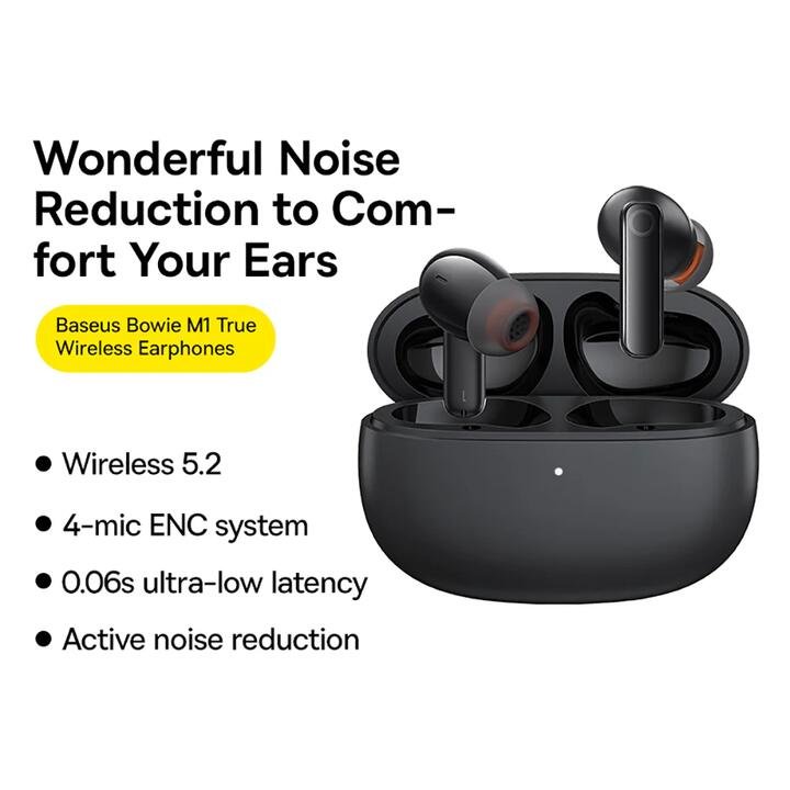 Baseus Bowie MZ10 TWS True Wireless Earphones - Black