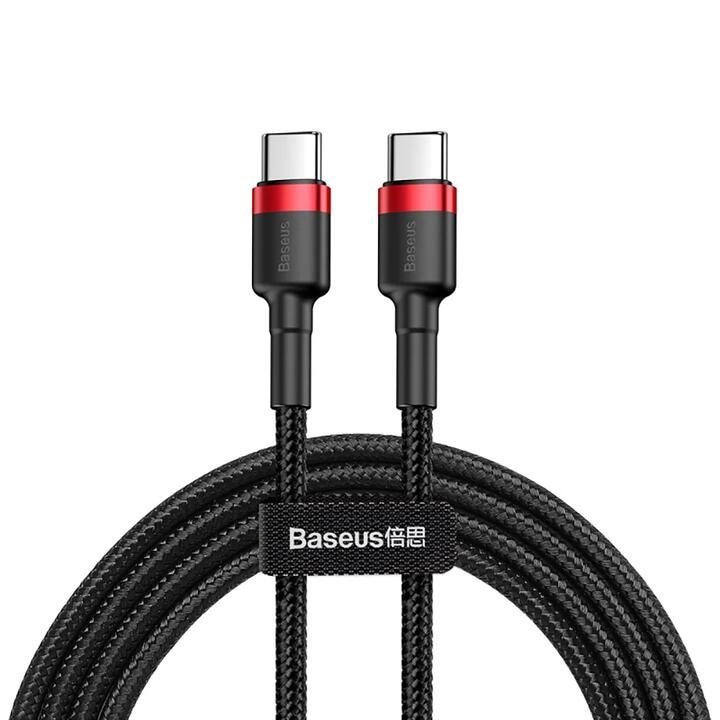 Baseus Cafule Series Type-C PD2.0 60W Fast Charging Cable 2M – Red Black Gourmet Grocer Baseus Cafule Series Type-C PD2.0 60W Fast Charging Cable 2M - Red Black