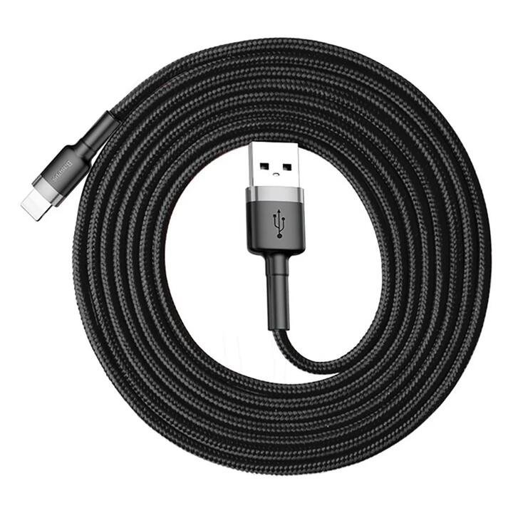 Baseus Cafule USB to Lightning Cable 1.5A 2M – Space Gray and Black Gourmet Grocer Baseus Cafule USB to Lightning Cable 1.5A 2M - Space Gray and Black