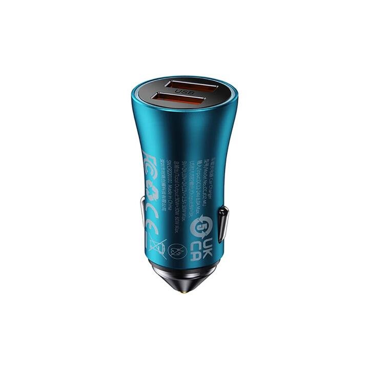 Baseus Golden Idea MAX Dual Fast Charging Car Charger U+U 60W Navy Blue