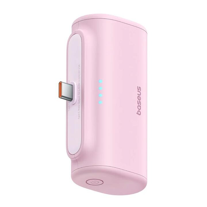 Baseus Compact Fast Charging Power Bank Type-C Edition 5000mAh 20W – Floating Pink Gourmet Grocer Baseus Compact Fast Charging Power Bank Type-C Edition 5000mAh 20W - Floating Pink