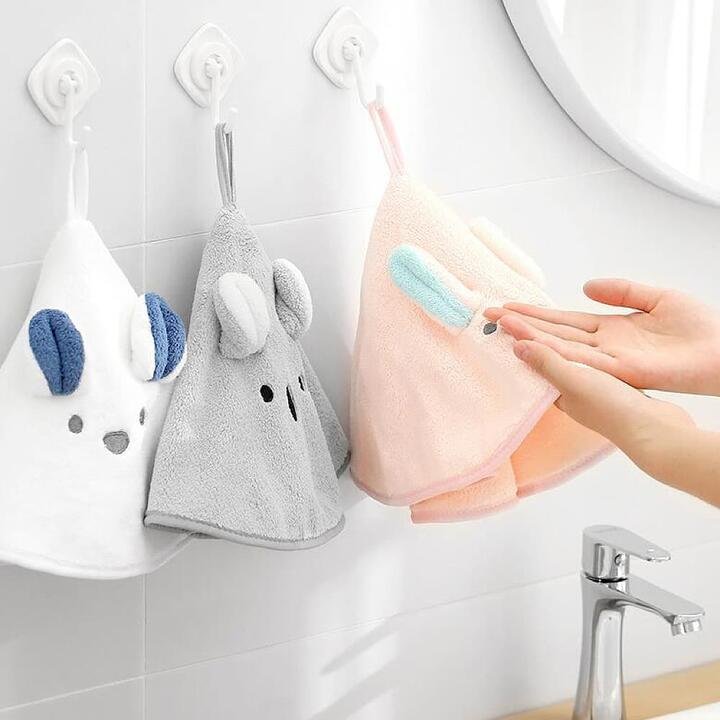 FaSoLa Hanging Coral Fleece Hand Towel – Bear Design, 45cm Diameter Gourmet Grocer FaSoLa Hanging Coral Fleece Hand Towel - Bear Design, 45cm Diameter