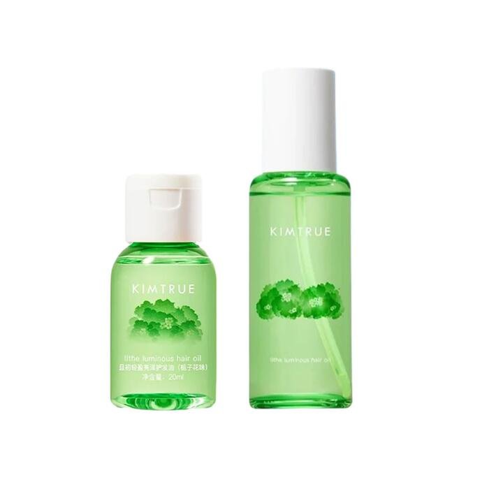 Kimtrue Lithe Luminous Hair Oil Set, Gardenia Scent - 80ml + 20ml