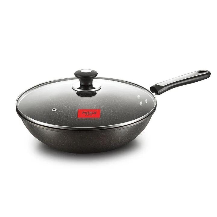 Fissler Raindrop Non-Stick Iron Wok - 32cm