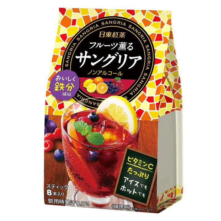 Nittoh Tea Spanish Fruit Tea Drink Mix - 8 Sticks, 76g