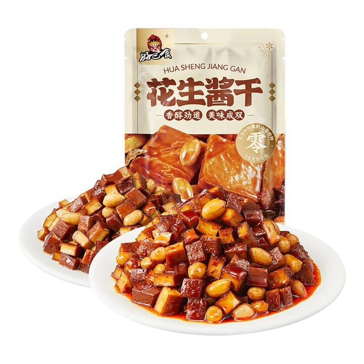 Hao Ba Shi Peanut Sauce Tofu Snack - Mixed Flavors, 160g