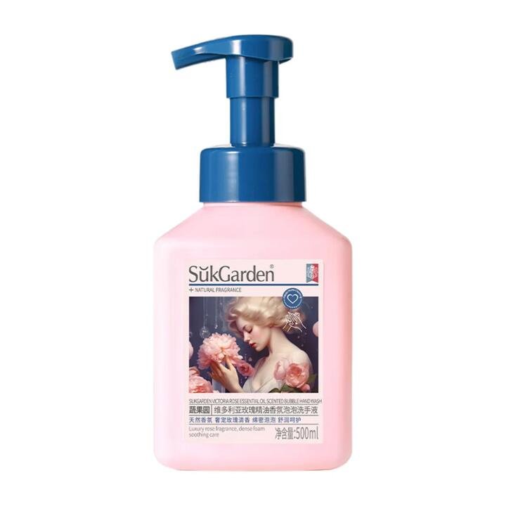 SukGarden Victoria Rose Essential Oil Scented Bubble Hand Wash – 500ml Gourmet Grocer SukGarden Victoria Rose Essential Oil Scented Bubble Hand Wash - 500ml