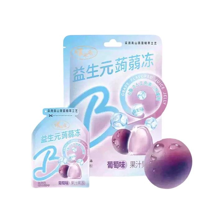 Qiaqia Probiotic Konjac Jelly Grape Flavor – 120g Gourmet Grocer Qiaqia Probiotic Konjac Jelly Grape Flavor - 120g
