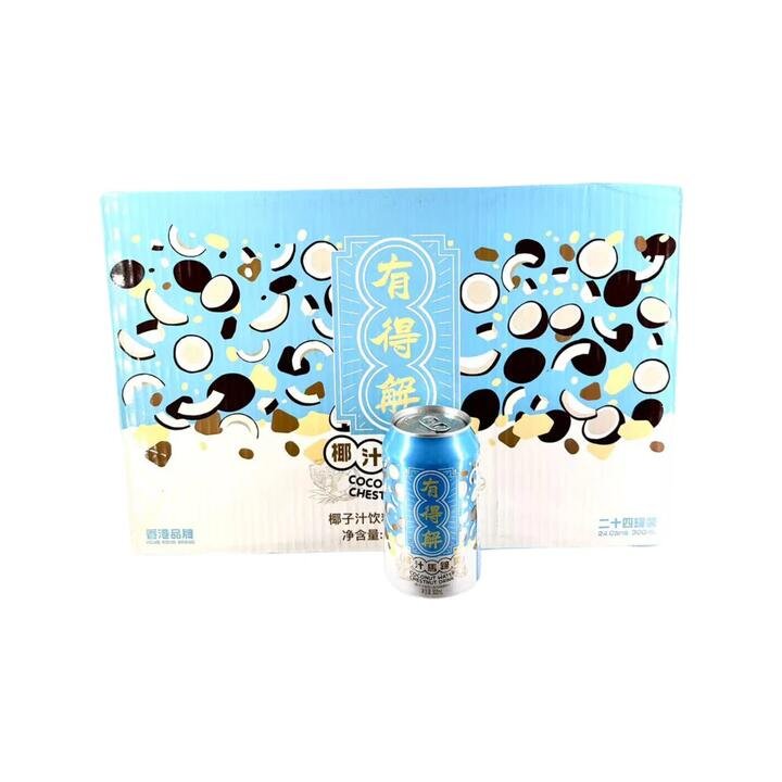 Youdejie Coconut Water Chestnut Drink - 300ml x 24 Cans