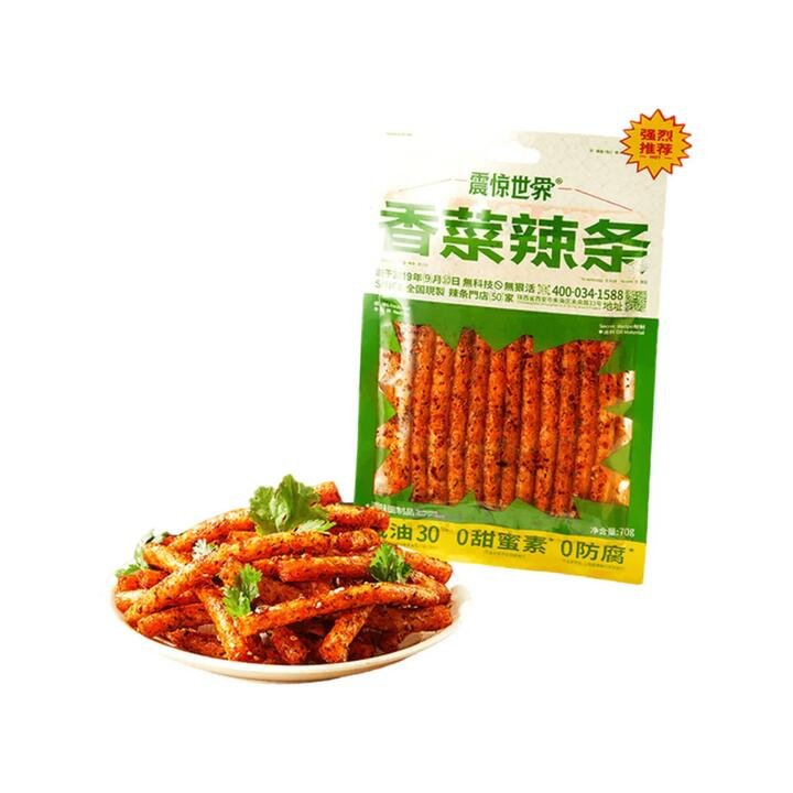 Zhenjing Shijie Spicy Coriander Snack – 70g Gourmet Grocer Zhenjing Shijie Spicy Coriander Snack - 70g