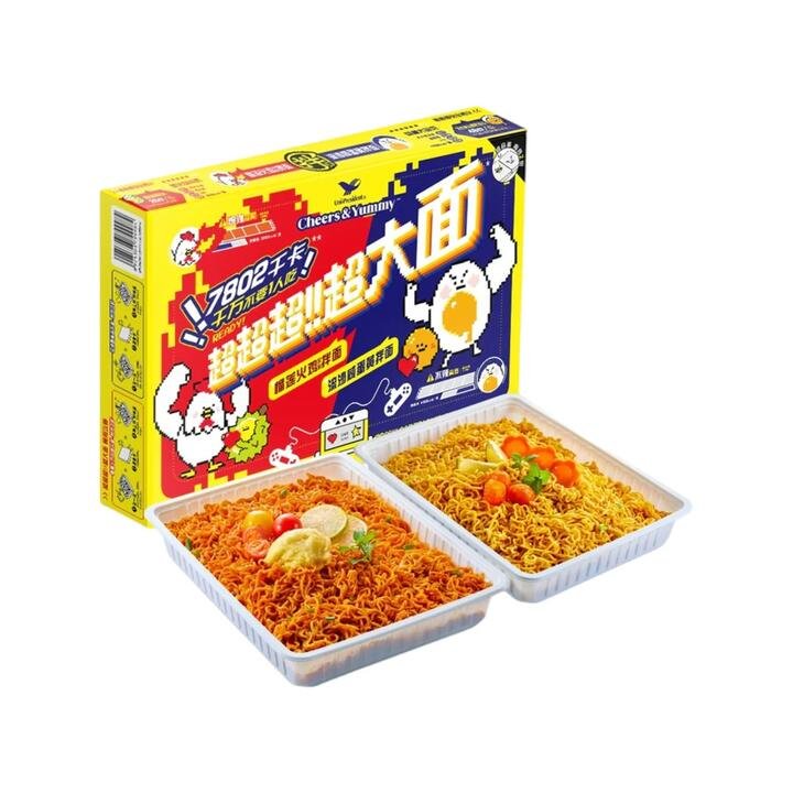 Cheers&Yummy Extra Large Durian & Spicy Chicken Noodles with Salted Egg Yolk - 1.658kg, 4 Packs Each
