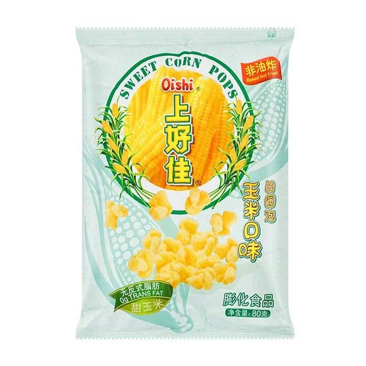 Oishi Corn Flavored Puff Snacks 80g