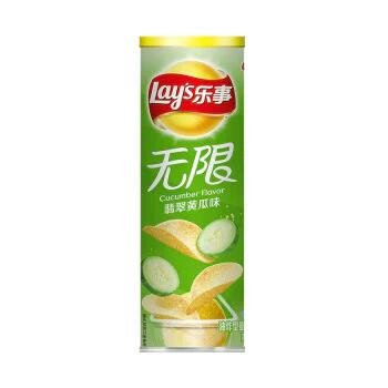 Lay's Infinity Cucumber Flavoured Potato Chips, 90g Tub