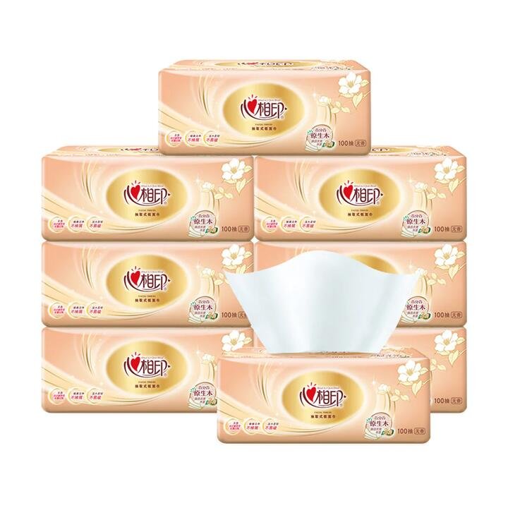 Hearttex Tea Language Silky 3-Ply Tissue Paper, 100 Sheets per Pack, 5 Packs Included