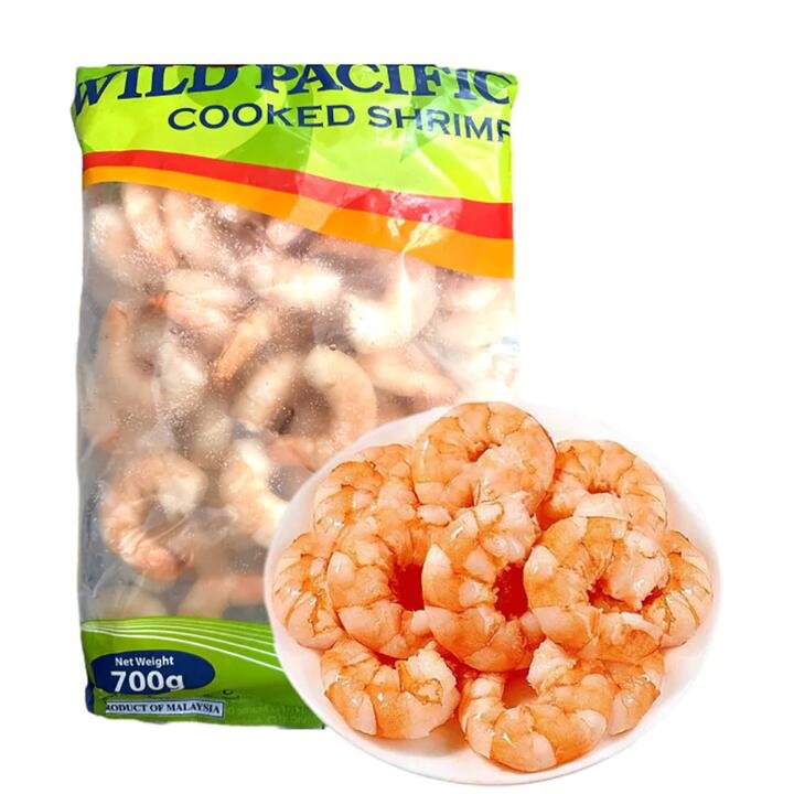 Wild Pacific Frozen Cooked Shrimp - Size 31/40, 700g