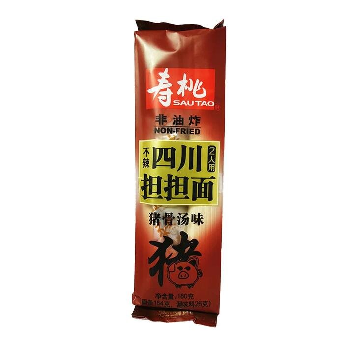 Sau Tao Sichuan Dan Dan Noodles – Premium Pork Bone Soup Flavor, Non-Fried, 2 Servings – 160g Gourmet Grocer Sau Tao Sichuan Dan Dan Noodles - Premium Pork Bone Soup Flavor, Non-Fried, 2 Servings - 160g