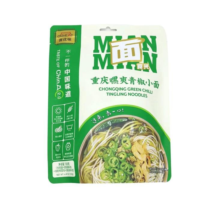 ChinEAT Chongqing Green Chilli Tingling Noodles - 133g