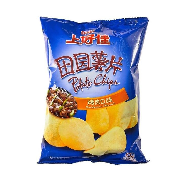 Oishi Country Style Potato Chips - Barbecue Flavor, 80g