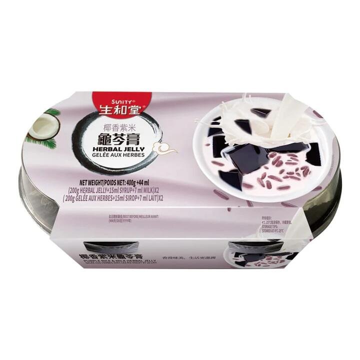 Sunity Coconut Flavored Purple Rice Herbal Jelly - 2 Packs, 444g