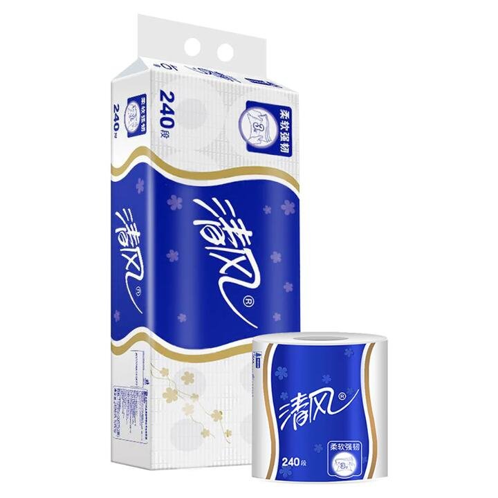 Qingfeng Soft and Strong Toilet Paper - 10 Rolls