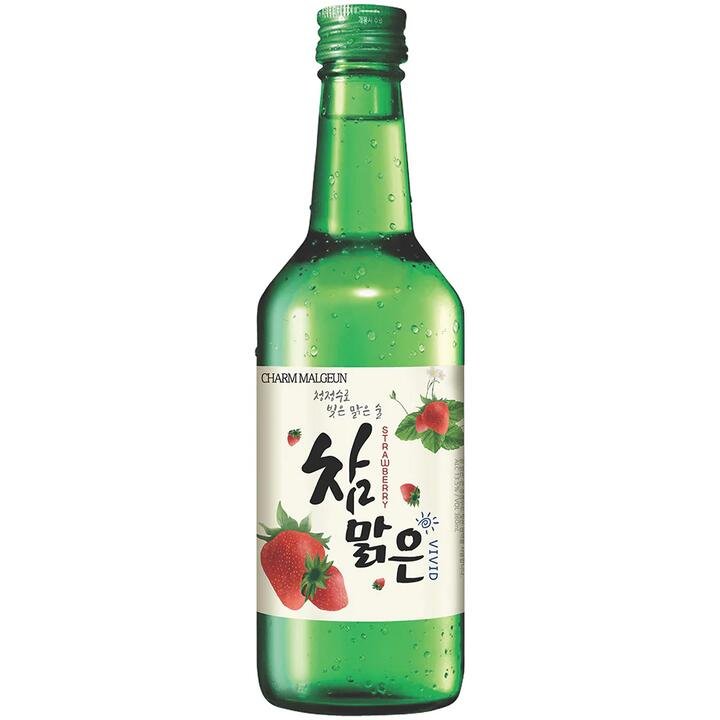 Charm Malgeun Vivid Korean Soju Strawberry Flavor 13.5% - 360ml