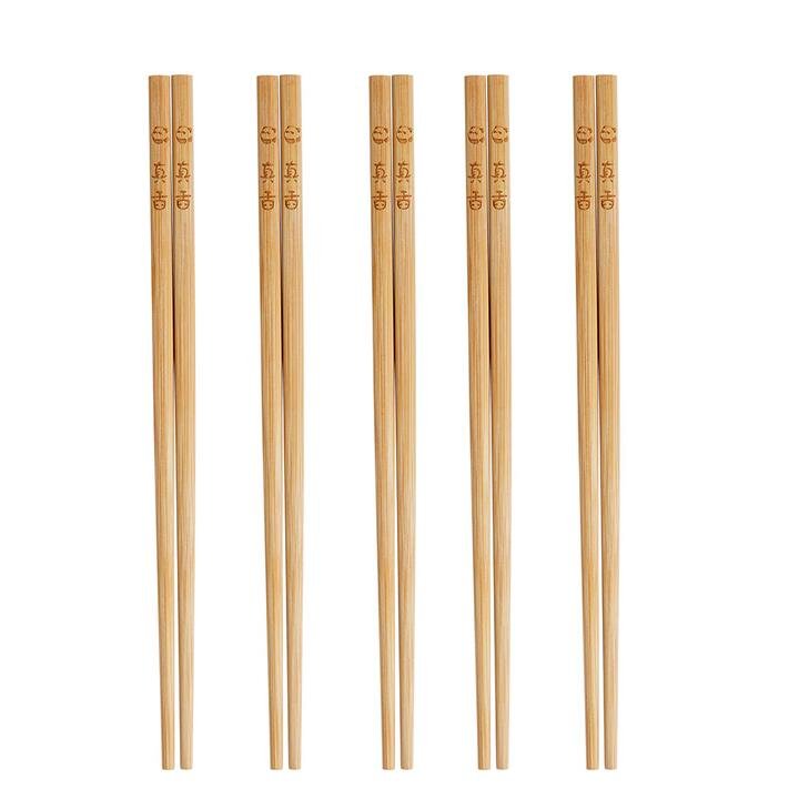 Cooker King Panda Bamboo Chopsticks - Set of 10 Pairs