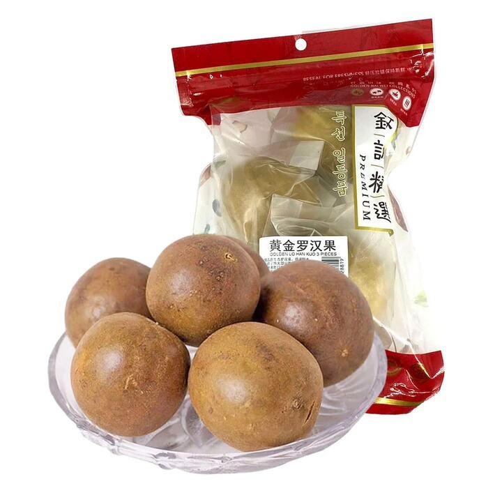 Qiancheng Golden Luo Han Guo – 3 Pieces Gourmet Grocer Qiancheng Golden Luo Han Guo - 3 Pieces
