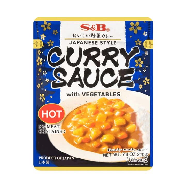 S&B Japanese Style Curry Sauce with Vegetables – Hot, 210g Gourmet Grocer S&B Japanese Style Curry Sauce with Vegetables - Hot, 210g
