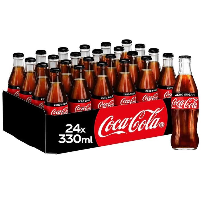 Coca-Cola Zero Sugar Glass Bottles - 24 x 330ml