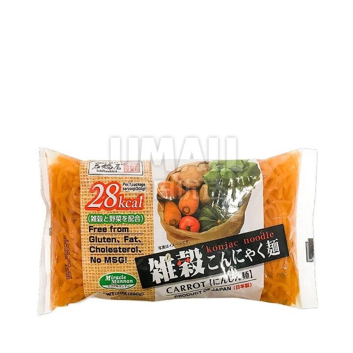 Japanese Low-Calorie Carrot Konjac Noodles - 28kcal, 200g