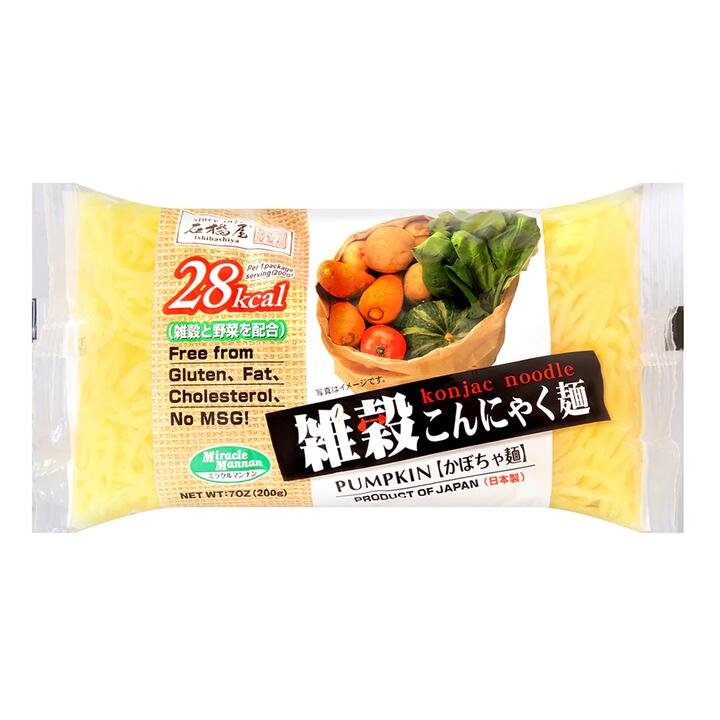 Japanese Low-Calorie Pumpkin Konjac Noodles - 200g