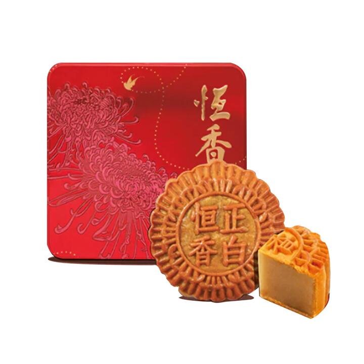 Heng Heong Pure White Lotus Seed Paste Mooncakes Gift Box - 4 Pieces, 740g