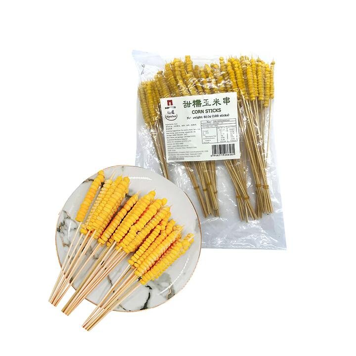 Mingfa Frozen Grilled Sweet Corn Sticks - 100 Sticks, 680g