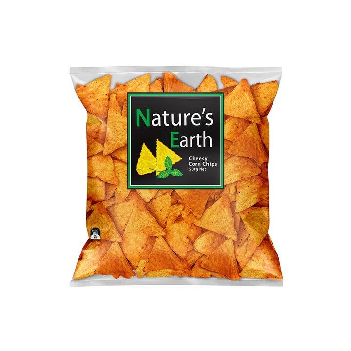 Nature's Earth Cheesy Corn Chips 500g