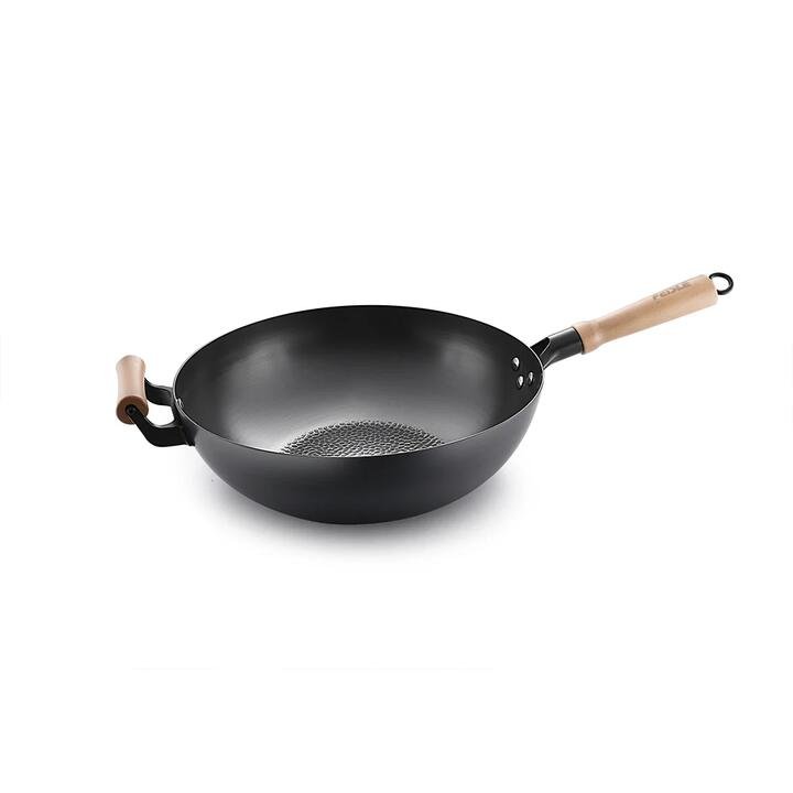Fissler Precision Forged Stainless Steel Wok - 34cm