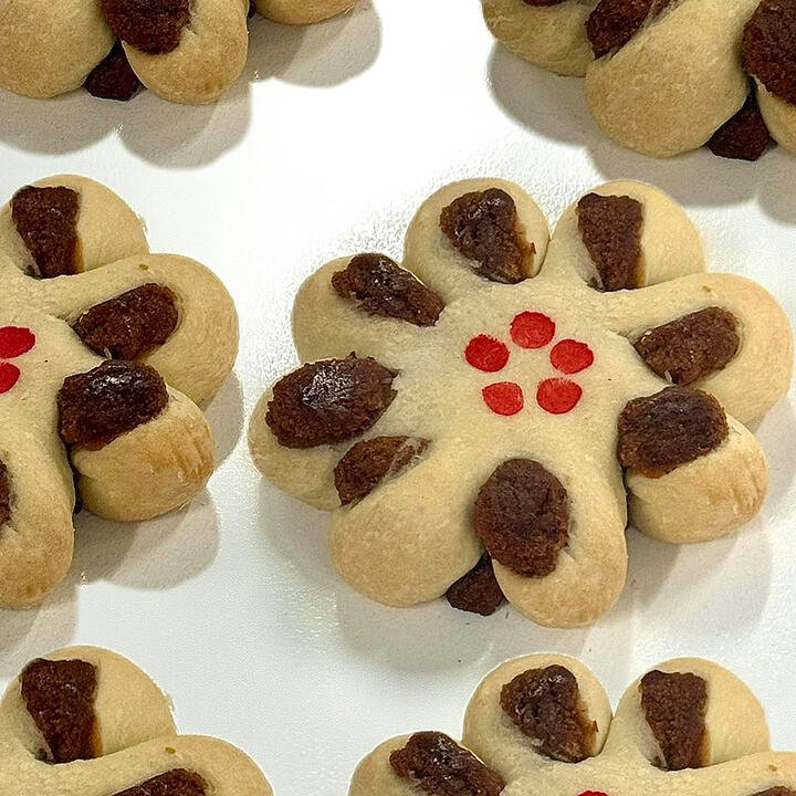G-LAB Red Bean Flower Pastry - 3pcs, 90g