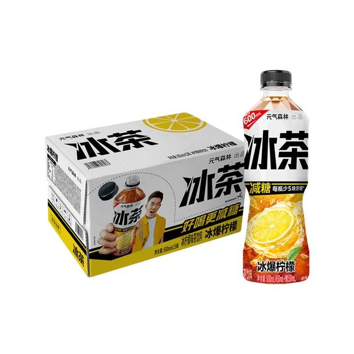 Genki Forest Ice Tea Lemon Burst - 600ml x 15