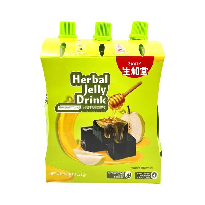 Sunity Autumn Pear & Honey Herbal Jelly Drink - 759g (3 x 253g)