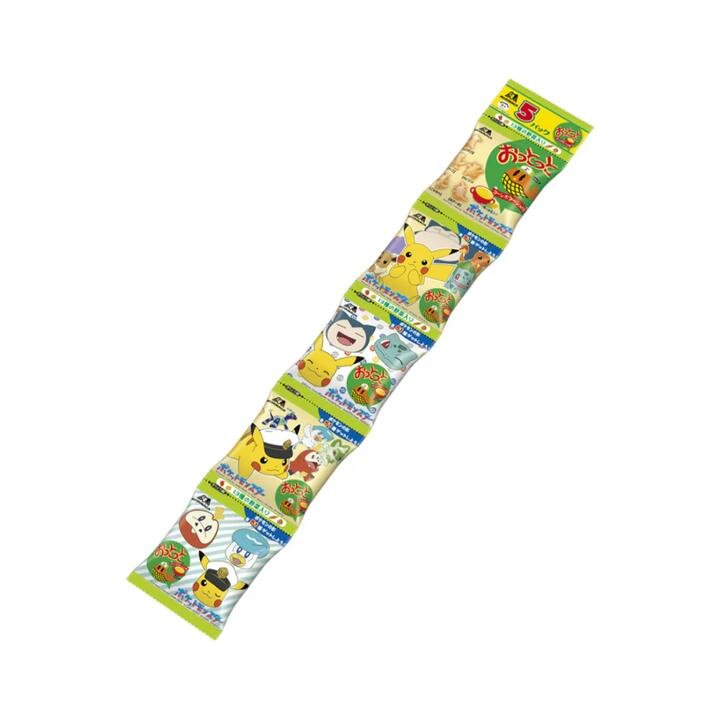 Morinaga Ottotto Corn Potage Flavour Snack 10g – Sea-Creature Shaped Puffed Potato Crackers, Pokémon Edition