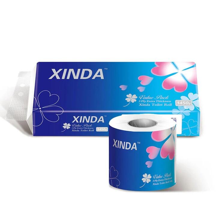 Xinda 3-Ply Extra Thick Toilet Rolls, Value Pack – 2 × 10 Rolls (20 Rolls Total) – Soft & Strong Bathroom Tissue Gourmet Grocer Xinda 3-Ply Extra Thick Toilet Rolls, Value Pack – 2 × 10 Rolls (20 Rolls Total) - Soft & Strong Bathroom Tissue