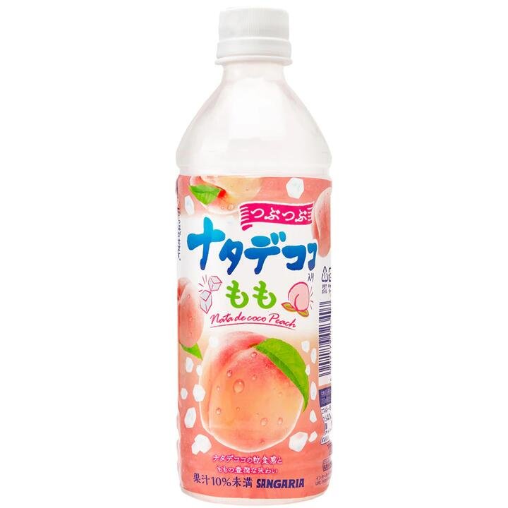 Sangaria Nata de Coco White Peach Juice Drink with Coconut Jelly Bits – 500ml