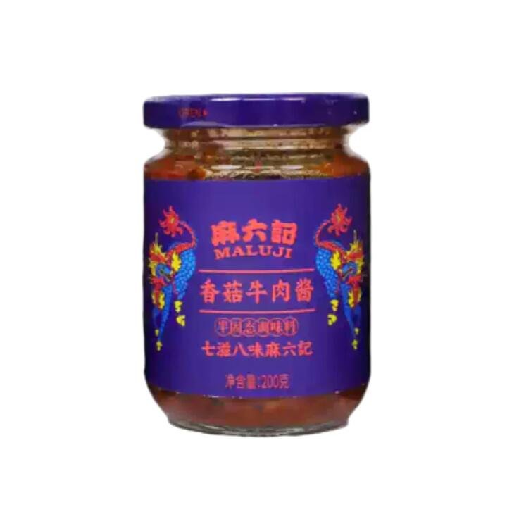 Maluji Shiitake Mushroom & Beef Sauce 200g – Savory Spicy Stir-In Condiment