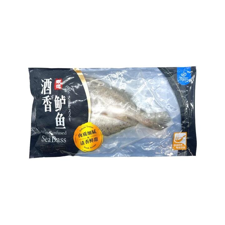 United Oriental Wine-Infused Sea Bass, Whole & Cleaned, Frozen 500g