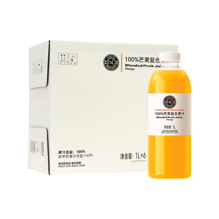 DL 100% Mango Blended Fruit Juice – 1L × 6 Bottles