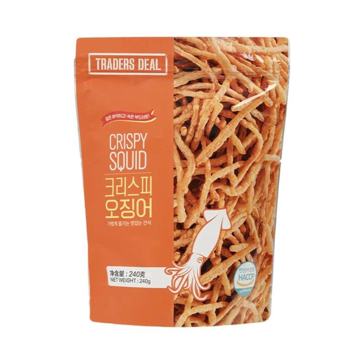 Traders Deal Korean Crispy Squid Strips Seafood Snack – 240g Gourmet Grocer Traders Deal Korean Crispy Squid Strips Seafood Snack – 240g