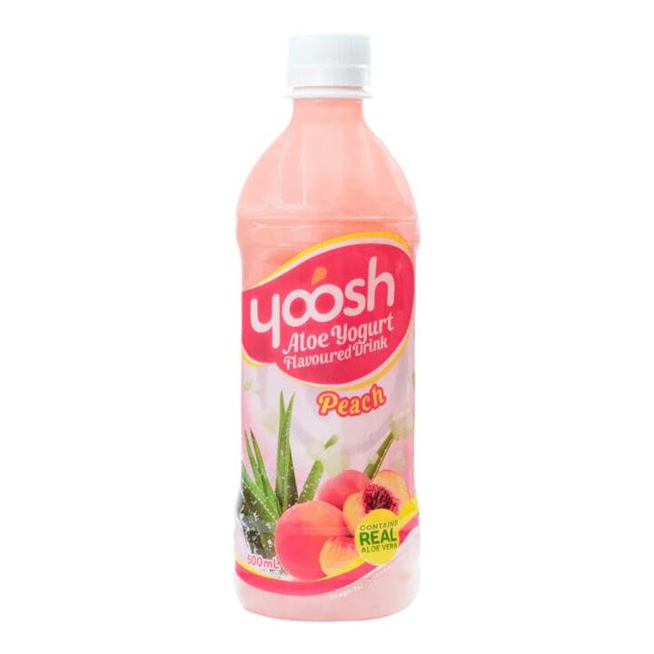 Yoosh Peach Aloe Yogurt Flavoured Drink with Real Aloe Vera – 500ml