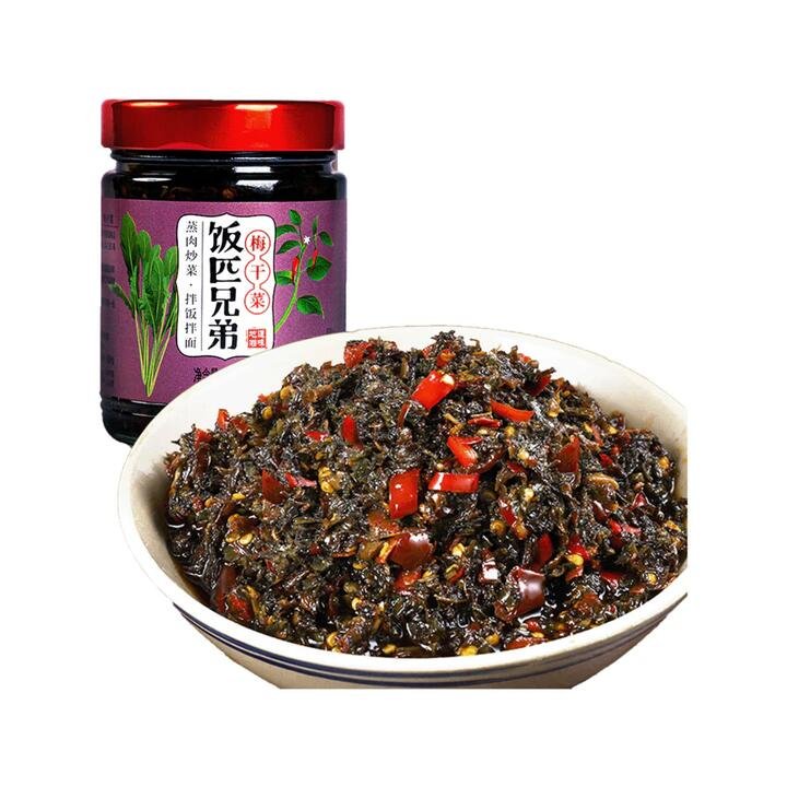 Fanpi Brothers Meigan Cai Preserved Mustard Greens 240g – Traditional Chinese Pickled Leafy Greens
