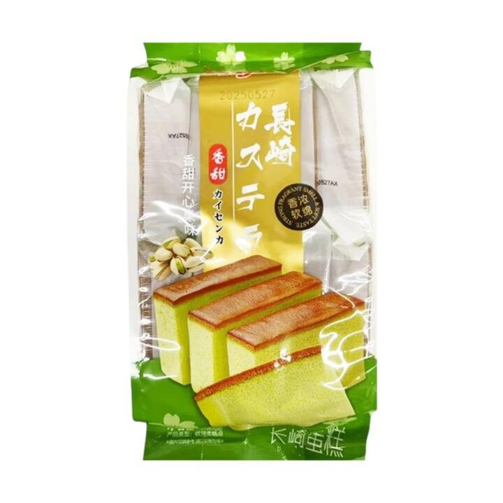 Aji Nagasaki Castella Pistachio Sponge Cake 330g - Japanese-Style Sweet Treat