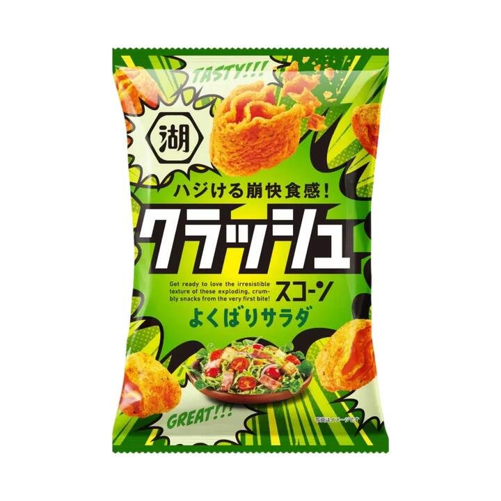 Koikeya Crash Scone Corn Snack – Loaded Salad Flavor 46g