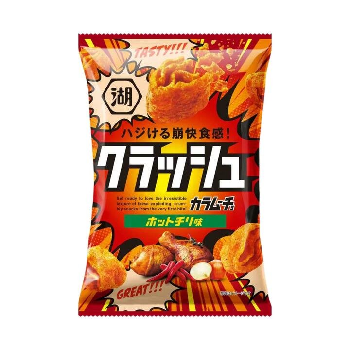 Koikeya CRASH Hot Chili Potato Chips 46g – Extra-Crunchy Spicy Snack